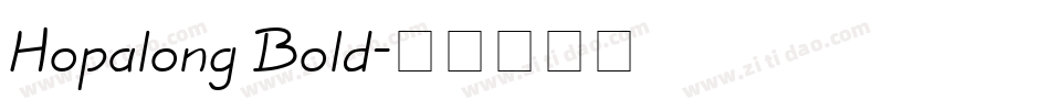 Hopalong Bold字体转换